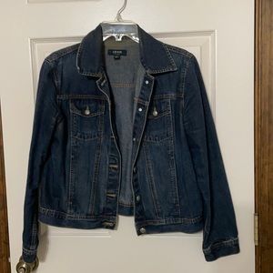 Izod Jeans Dark Blue Denim Jean Jacket Sz. Medium